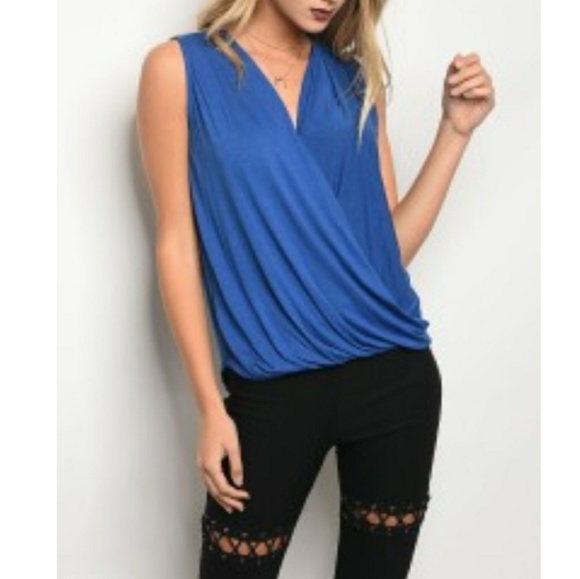 Tops - 1 SM LEFT!! NWT blue draped tank